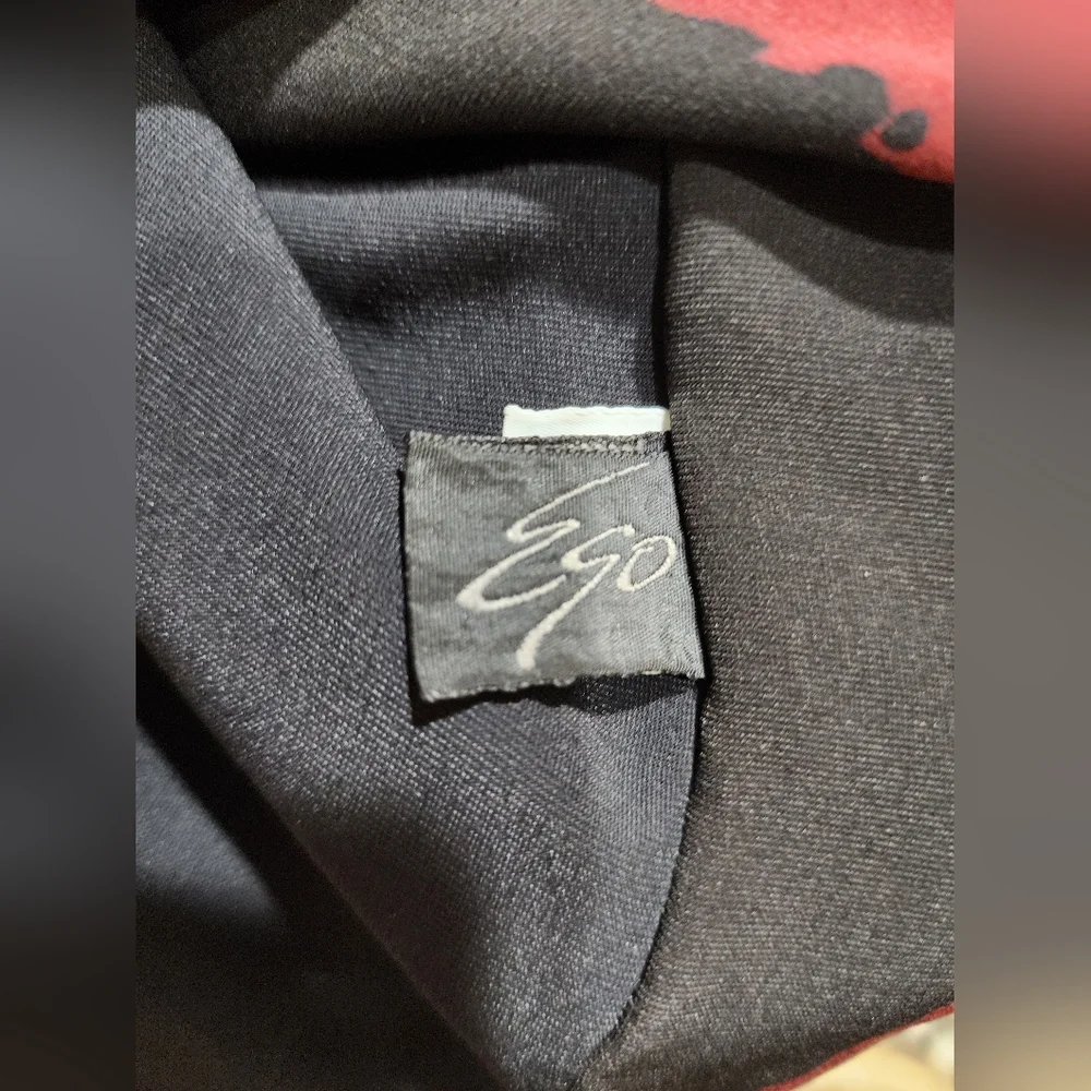 EGO originals Art-to-wear semi sheer silk Velvet long Cardigan brown red ML - Picture 3 of 12